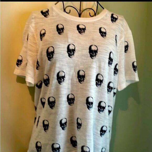 Skull Cashmere Women White & Black Sybil Crew-Neck Pullover Linen Tee Si… - Picture 13 of 13